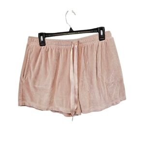 Jaclyn Intimates Blush Pink Velour Pajama Shorts Size Large
